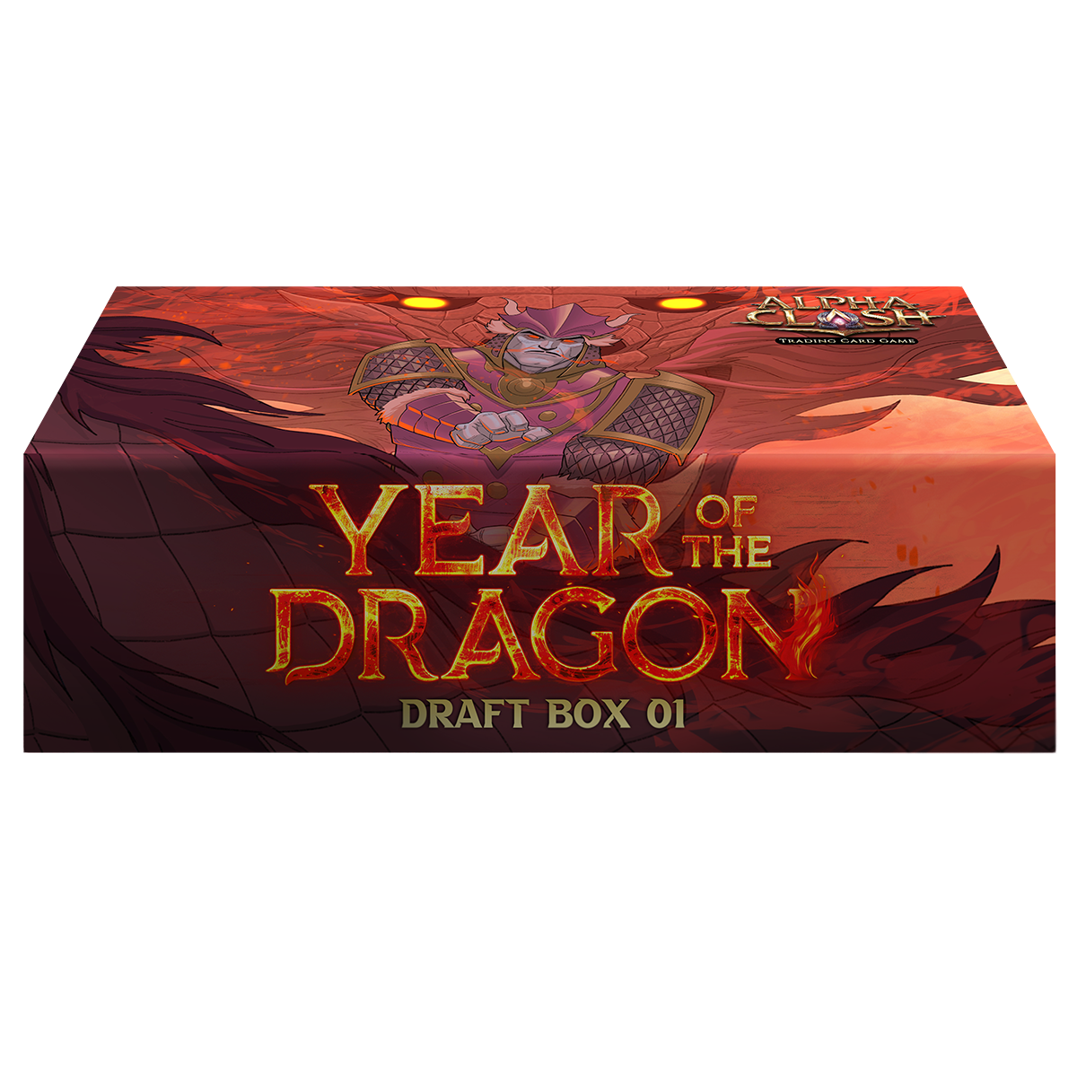 Front view of Year of the Dragon draft box.