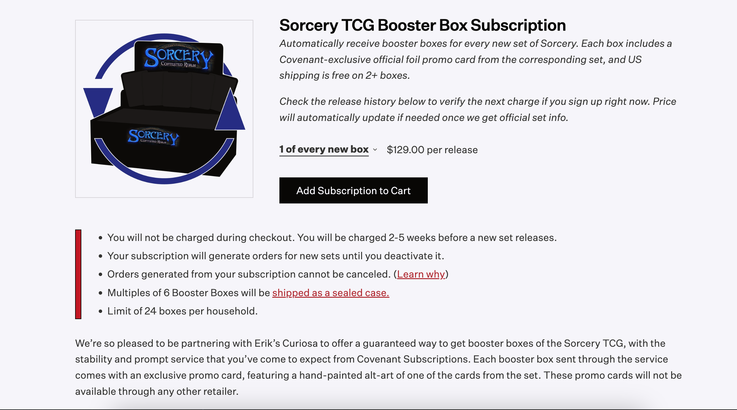 old tcg subs