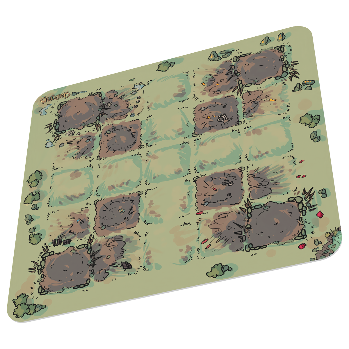 Neoprene forest playmat for Gudnak